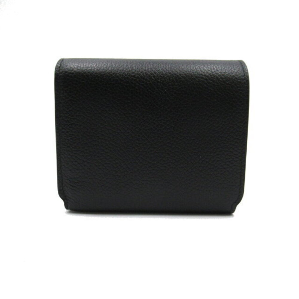 Balenciaga Wallet Compact Leather Calfskin Black Cash fold Tri